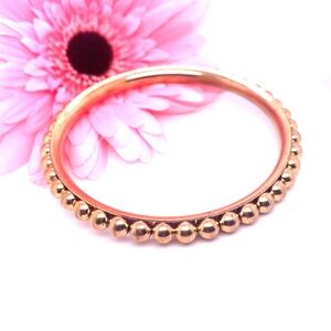 Large Gold Tone Beaded Bracelet